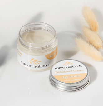 Déodorant crème AGRUMES au triple action protection, régulation, hydratation.