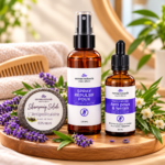 Pack anti-poux Asmaa Naturals : spray répulsif, huile traitante anti-poux et shampoing solide à l’huile de cade